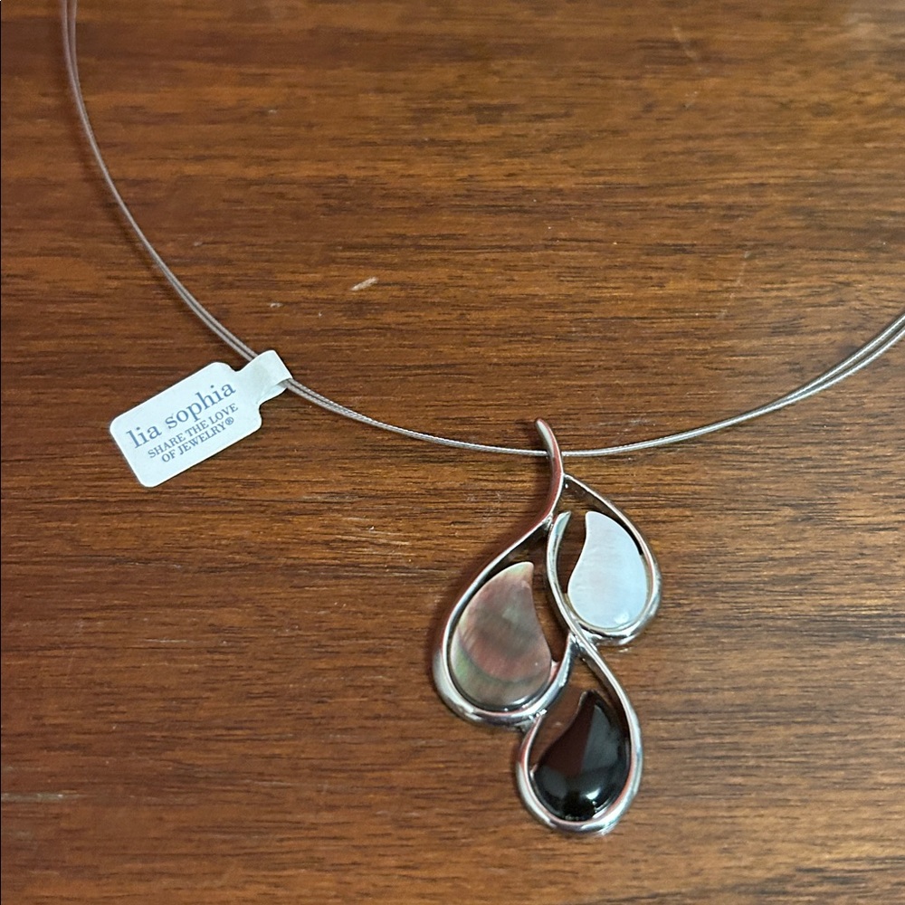 🌼2 for $35🌼Lia Sophia wore and abalone necklace